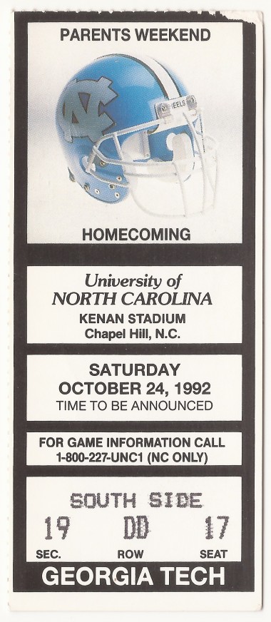 1992-10-24 - Georgia Tech at North Carolina