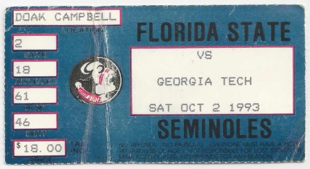 1993-10-02 - Georgia Tech at Florida State