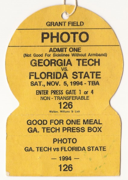 1994-11-05 - Georgia Tech vs. Florida State - Photo
