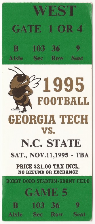 1995-11-11 - Georgia Tech vs. North Carolina State