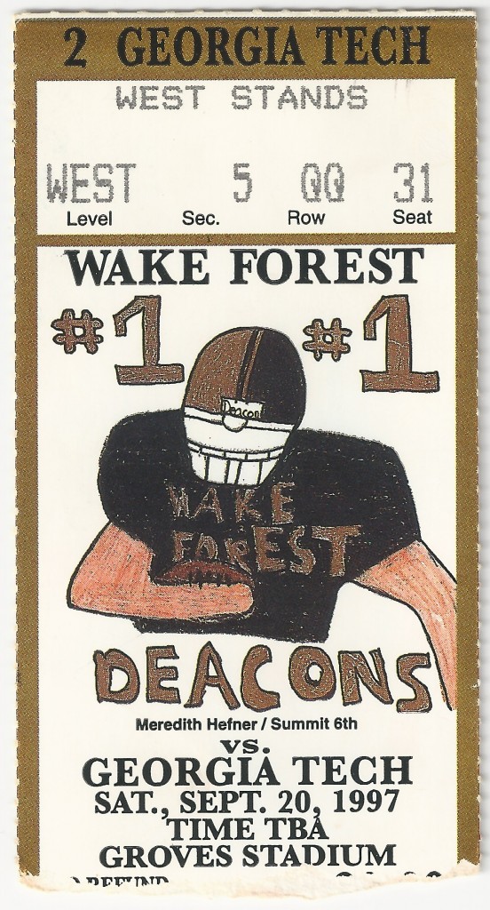 1997-09-20 - Georgia Tech at Wake Forest