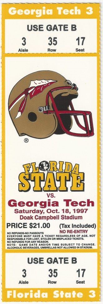 Georgia Tech at Florida State - 1997