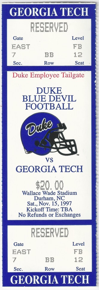 1997-11-15 - Georgia Tech at Duke