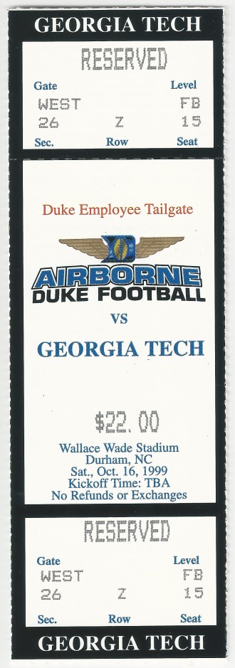 1999-10-16 - Georgia Tech at Duke