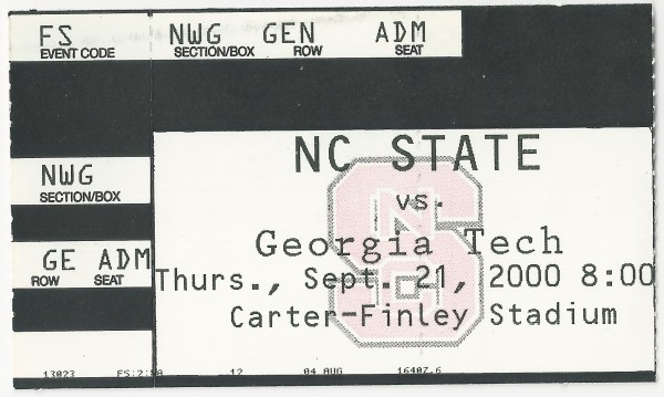 2000-09-21 - Georgia Tech at North Carolina State