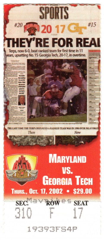 2002-10-17 - Georgia Tech at Maryland