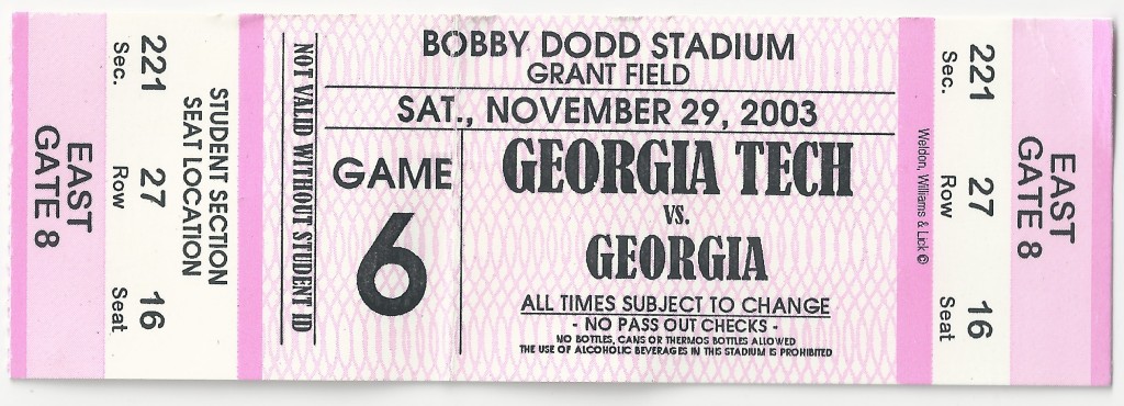 2003-11-29 - Georgia Tech vs. Georgia - Student