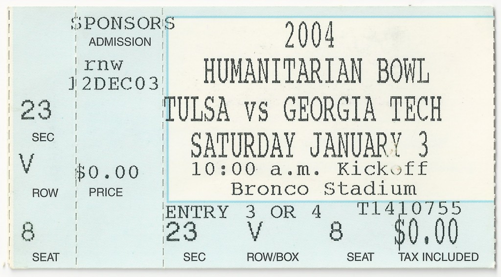2004-01-03 - Georgia Tech vs. Tulsa - Humanitarian Bowl