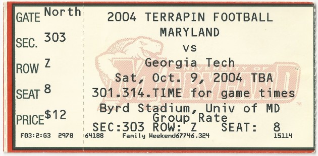 2004-10-09 - Georgia Tech at Maryland
