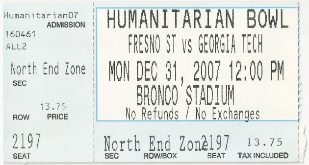 2007-12-31 - Georgia Tech vs. Fresno State - Humanitarian Bowl