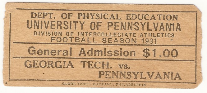 Georgia Tech at Pennsylvania - 1931