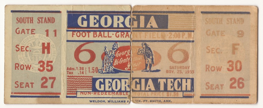 1933-11-25 - Georgia Tech vs. Georgia