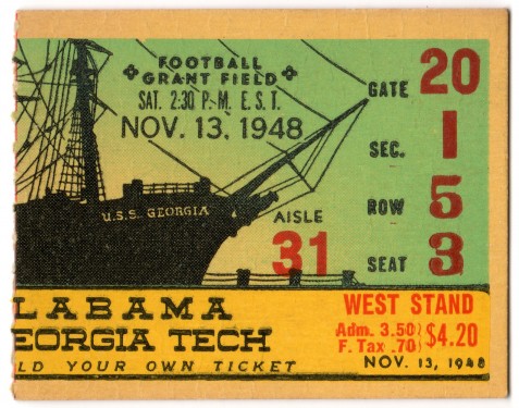 1948-11-13 - Georgia Tech vs. Alabama