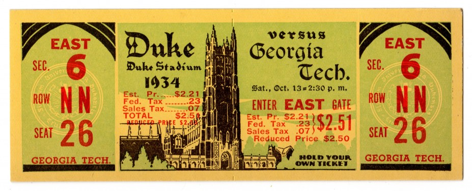 1934-10-13 - Georgia Tech at Duke