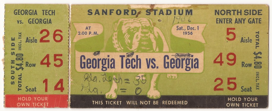 Georgia Tech at Georgia - 1956