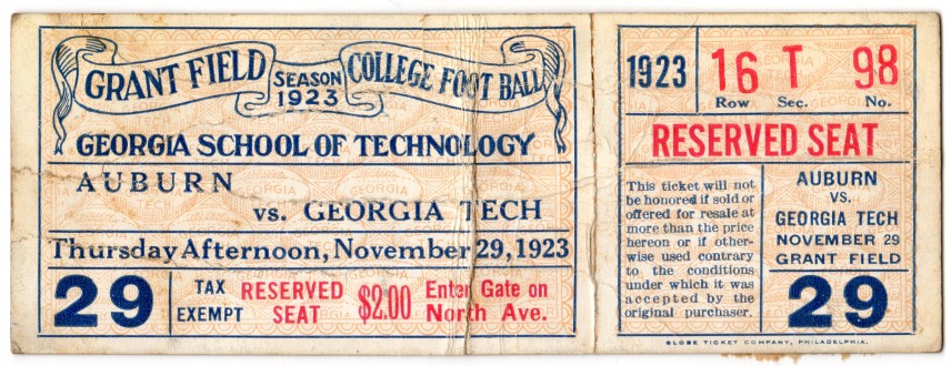 Georgia Tech vs. Auburn - 1923