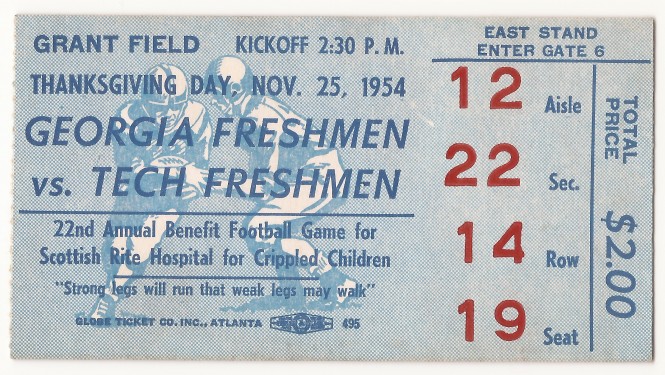 1954-11-25 - Georgia Tech Freshmen vs. Georgia Freshmen