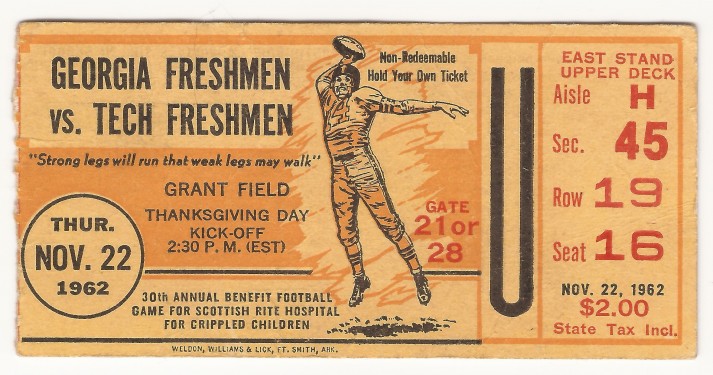 1962-11-22 - Georgia Tech Freshmen vs. Georgia Freshmen