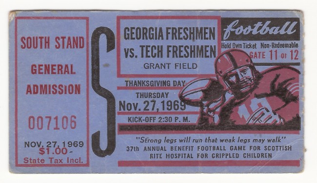 1969-11-27 - Georgia Tech Freshmen vs. Georgia Freshmen