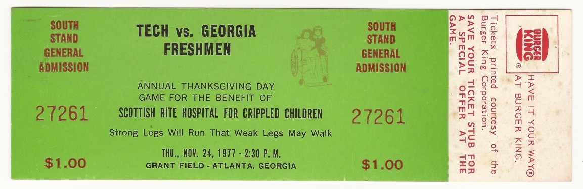 1977-11-24 - Georgia Tech Freshmen vs. Georgia Freshmen