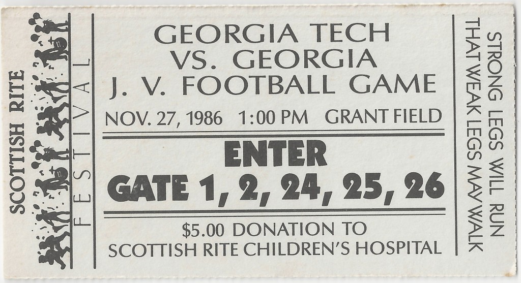 1986-11-27 - Georgia Tech J.V. vs. Georgia J.V.