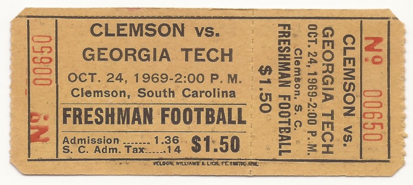 1969-10-24 - Georgia Tech Freshmen vs. Clemson Freshmen