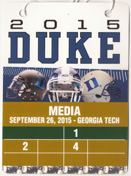 2015-09-26 - Georgia Tech at Duke - Press Pass