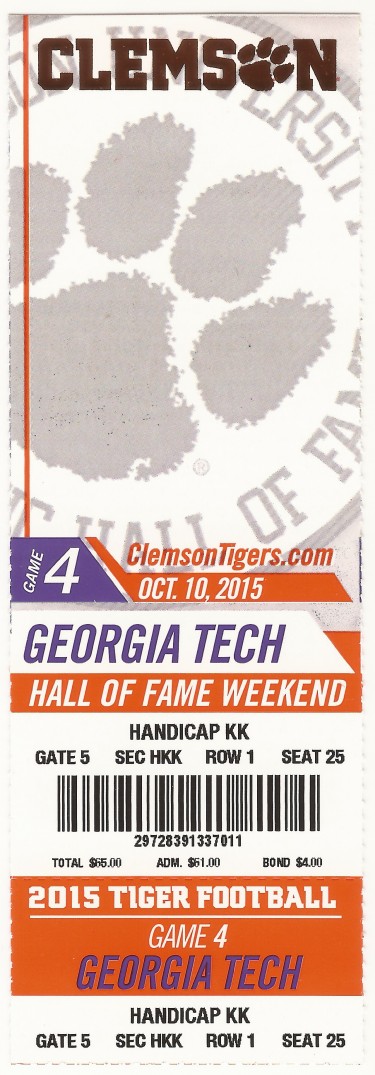2015-10-10 - Georgia Tech at Clemson