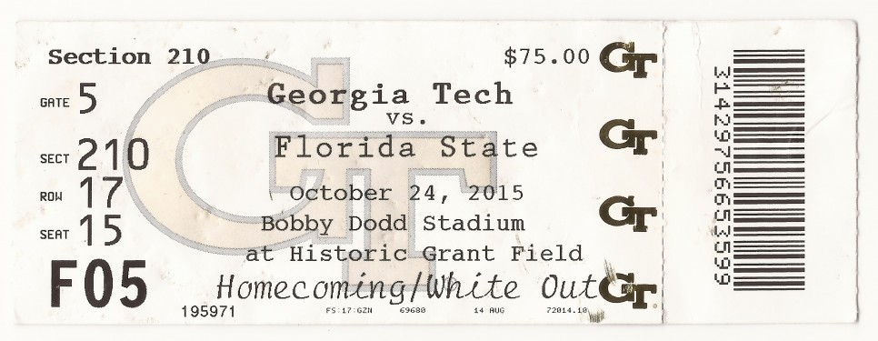 2015-10-24 - Georgia Tech vs. Florida State - Box Office