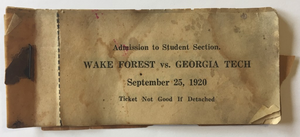 1920-09-25 - Georgia Tech vs. Wake Forest