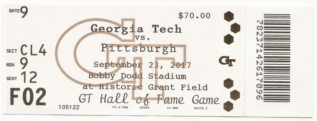 2017-09-23 - Georgia Tech vs. Pittsburgh - Box Office