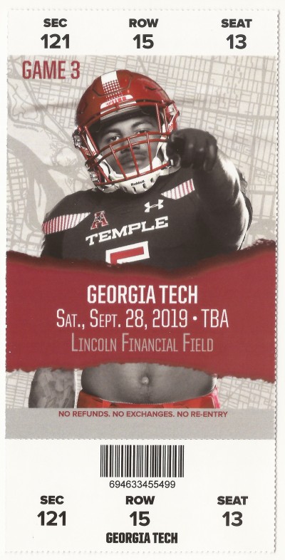 2019-09-28 - Georgia Tech at Temple
