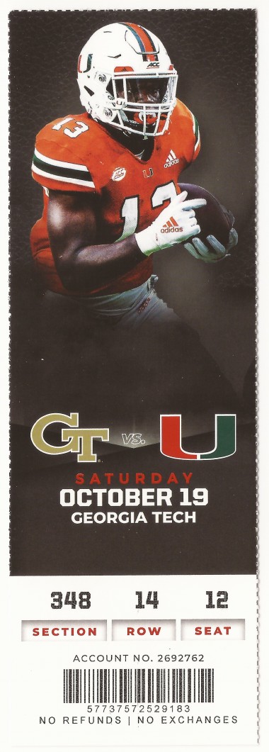 2019-10-19 - Georgia Tech at Miami