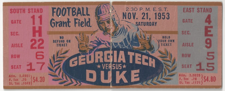 Georgia Tech vs. Duke - 1953