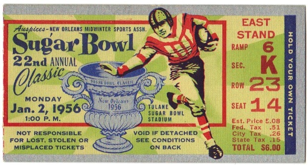 Georgia Tech vs. Pittsburgh - Sugar Bowl - 1956
