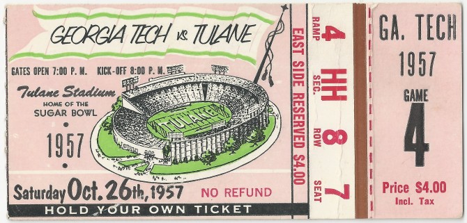 1957-10-26 - Georgia Tech at Tulane