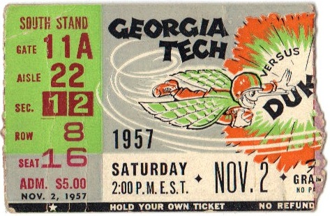 Georgia Tech vs. Duke - 1957