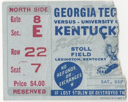 1959-09-19 - Georgia Tech at Kentucky