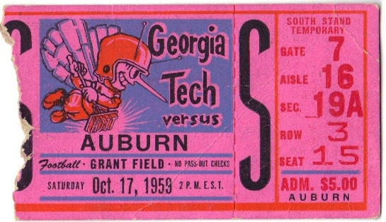 Georgia Tech vs. Auburn - 1959