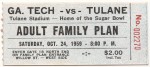 Georgia Tech at Tulane - Family Plan - 1959