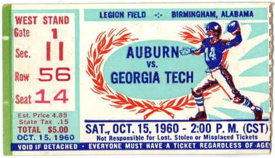 1960-10-15 - Georgia Tech at Auburn