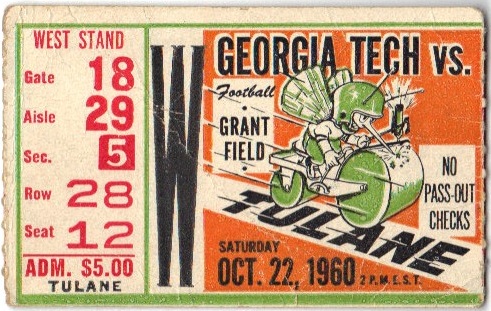 1960-10-22 - Georgia Tech vs. Tulane