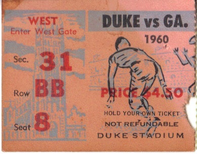 1960-10-29 - Georgia Tech at Duke