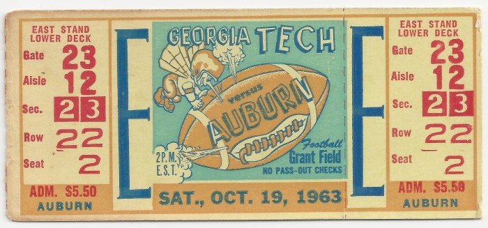 1963-10-19 - Georgia Tech vs. Auburn