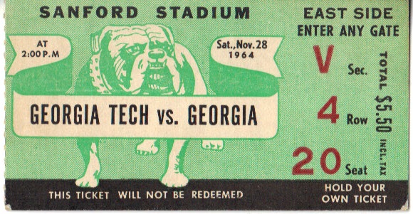 1964-11-28 - Georgia Tech at Georgia