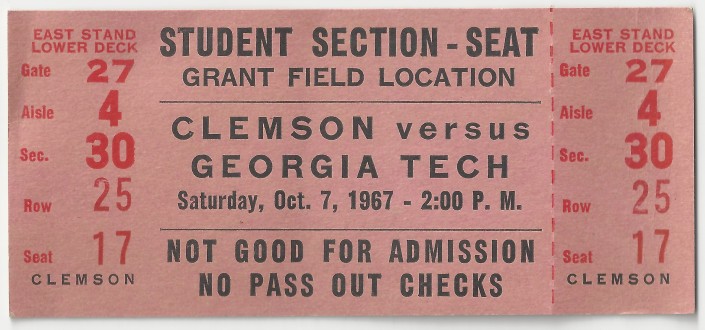 1967-10-07 - Georgia Tech vs. Clemson - Student