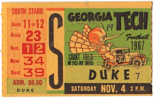 1967-11-04 - Georgia Tech vs. Duke