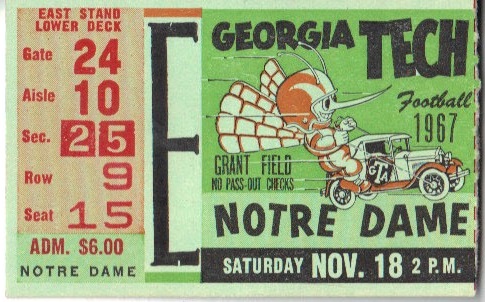 1967-11-18 - Georgia Tech vs. Notre Dame