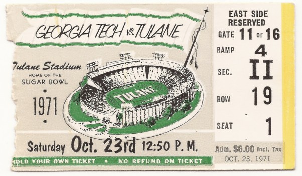 1971-10-23 - Georgia Tech at Tulane