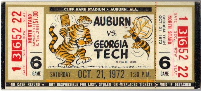 1972-10-21 - Georgia Tech at Auburn